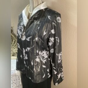 Chico's Additions Elegant Black Zipper Jacket